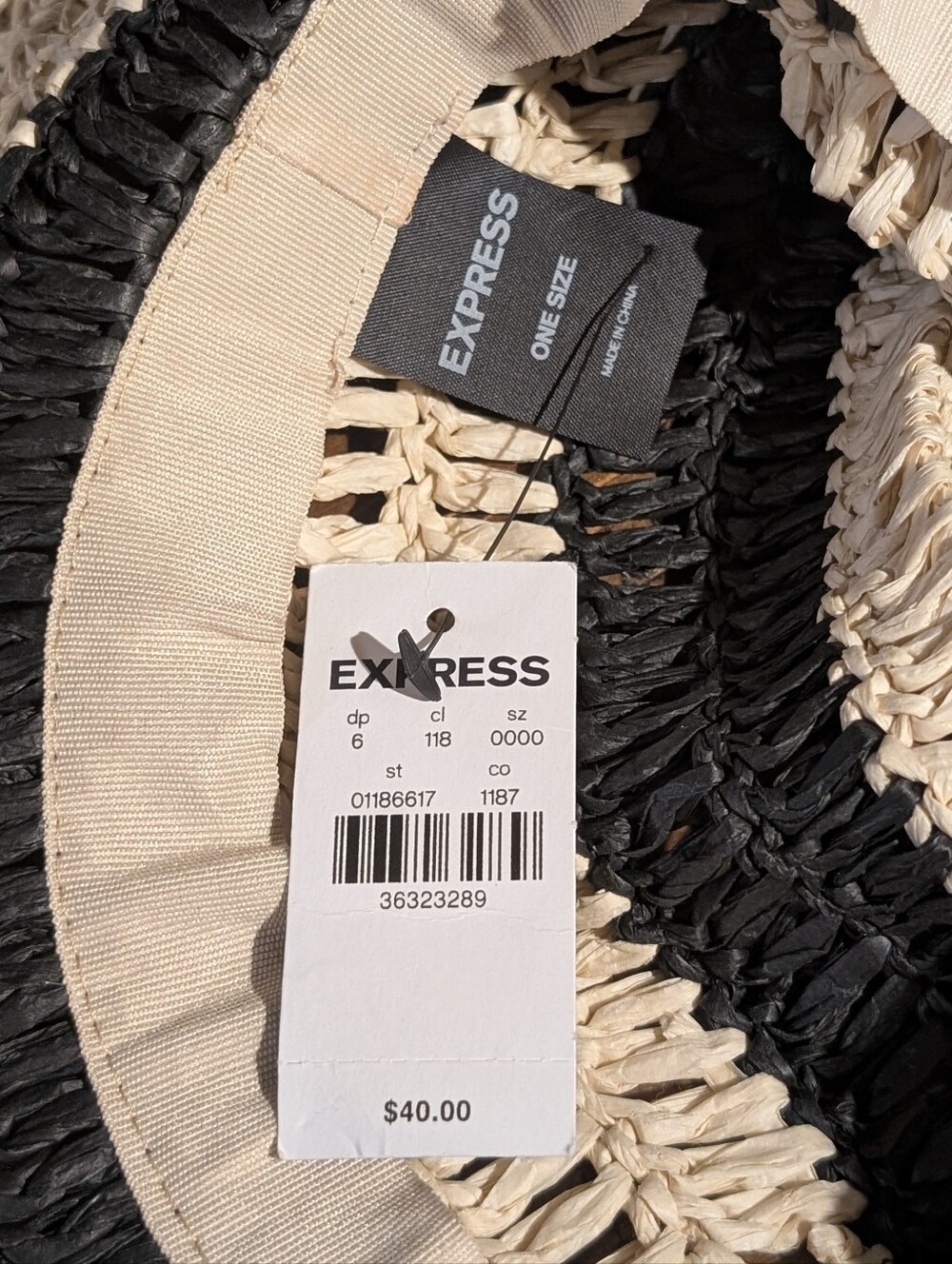 NWT- Express Raffia Sun Hat - Picture 3 of 6